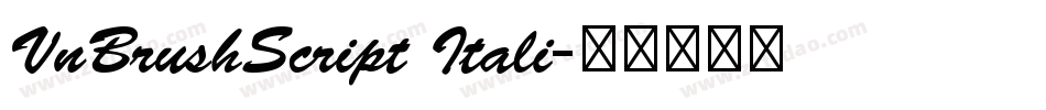 VnBrushScript Itali字体转换